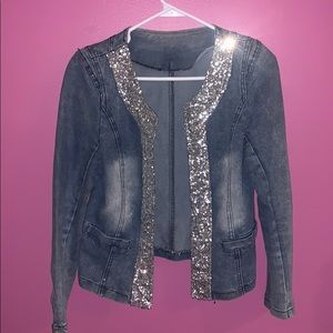 Sequined Denim Jacket